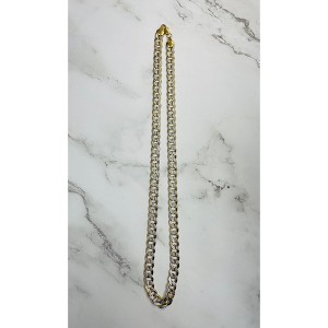 RMZ GOLD NYC 18K Gold Diamond-Cut Cuban Link Chain – 24 Inch - 1 of 2