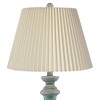 Regency Hill Patsy Traditional Table Lamps 26 1/2" High Set of 2 Blue Gray Washed Ivory Pleated Fabric Drum Shade for Bedroom Living Room Bedside Home - 2 of 4