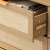 ALEXOUN 6-Drawer Wooden Rattan Dresser Chest - Stylish Farmhouse Organizer,Easy Assembly & Multi-Purpose Storage for Bedroom,Living Room,Entryway - 4 of 4