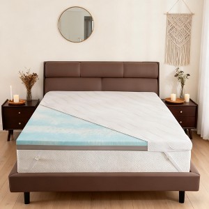 Dyonery 3 Inch Extra Firm Mattress Topper King Size High Density Cooling Gel Bamboo Memory Foam Bed Topper for Pain Relief with Removable Cover - 1 of 4