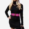 Anna-Kaci Women's Sequin Elastic Waist Belt with Gold Tone Clasp - 3 of 4