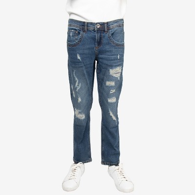 RAW X Boy's Heavy Distressed Jeans