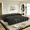 90.2'' Teddy Fabric 3-in-1 Convertible 4-Seater Sofa Bed with Hidden Storage and Deep Seats - 3 of 4