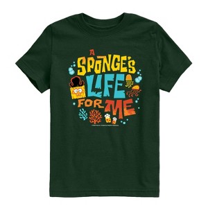 Boys' - Spongebob Squarepants - Spongebob: The Search For Squarepants Sponges Life For Me Short Sleeve Graphic T-Shirt - 1 of 4
