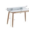 INFURNIC Desks Mid Century Modern Wood Writing Desk with Hutch and Open Pigeonholes for Storage, Grey, 43"*23.6"*34.4" - 4 of 4