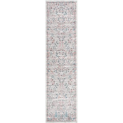 Mark & Day Wahpeton 2'5"x10' Runner Washable Woven Indoor Area Rugs Teal: Stain-Resistant, Pet Friendly, Floral Pattern