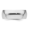 Black Bow Jewelry 3mm to 8mm Platinum Light Weight Half Round Standard Fit Band - 3 of 4