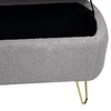 CAVINAS 39" Faux Fur Storage Ottoman Bench with Gold Legs,End of Bed Storage Bench,Ottoman Foot Rest with Storage for Living Room and Bedroom - 4 of 4