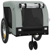 vidaXL Pet Bike Trailer Gray and Black Oxford Fabric and Iron 49.2" x 24.8" x 26" - 4 of 4