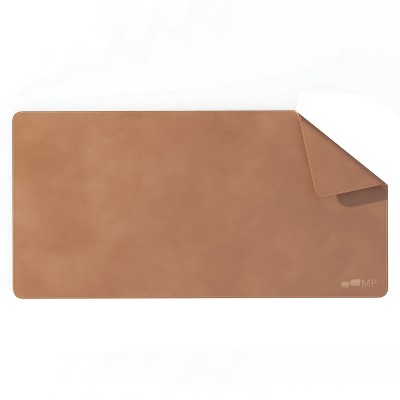 MP® 31.5-In. x 15.75-In. PU Leather Desk Mat (Oak Brown)