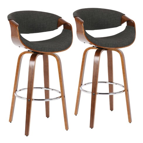 Set of 2 Curvini Upholstered Barstools - Lumisource - image 1 of 4