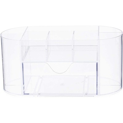 Okuna Outpost 8 Compartments Plastic Desk Organizer with Drawer (8.7 x 4.3 x 4 Inches)