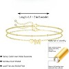 Dainty Initial Heart Gold Bracelets for Women Trendy, 14K Real Gold Letter Charm Bracelet Jewelry - 3 of 4