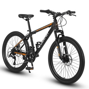 SEVOBAL Bicycles 26 Inch Mountain Bike Shimano 21 Speed Mechanical Disc Brakes Suspension Frame for Teens and Adults, Orange, 71"*25"*39.3" - 1 of 4