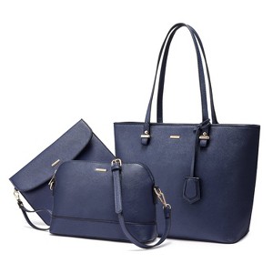 Handbags for Women Shoulder Bags Tote Satchel Hobo 3pcs Purse Set - 1 of 4