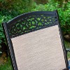 2pk Outdoor Dining Chairs with Sling Seat, Metal Frame & Armrests - Captiva Designs: Powder-Coated Aluminum, Weather-Resistant - 3 of 4
