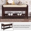 Shoe Storage Bench with Cushioned Seat, Entryway Bench with Storage, Shoe Storage Bench, Shoe Cabinet Bench with 2 Drawers and Storage Shelf - 3 of 4