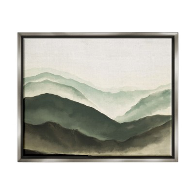 Stupell Industries Misty Mountain Range Atmospheric Landscape Watercolor Painting