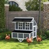 Resenkos Rabbit Hutch, Duck Cage Hutch,Chicken Coop, 43" Chicken Coop with Wheels, Chicken Tractor with Nesting Box, Pull-out Tray, Gray - 4 of 4