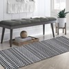 Washable Modern Geometric Printed Rug Non Slip Low Pile Rug Soft Throw Floor Cover Foldable Indoor Carpet for Living Room Bedroom Playroom - 3 of 4