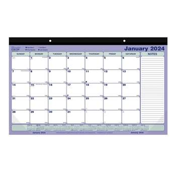 2024 Brownline 17.75" x 10.88" Monthly Desk Pad Calendar Blue/White (C181700)