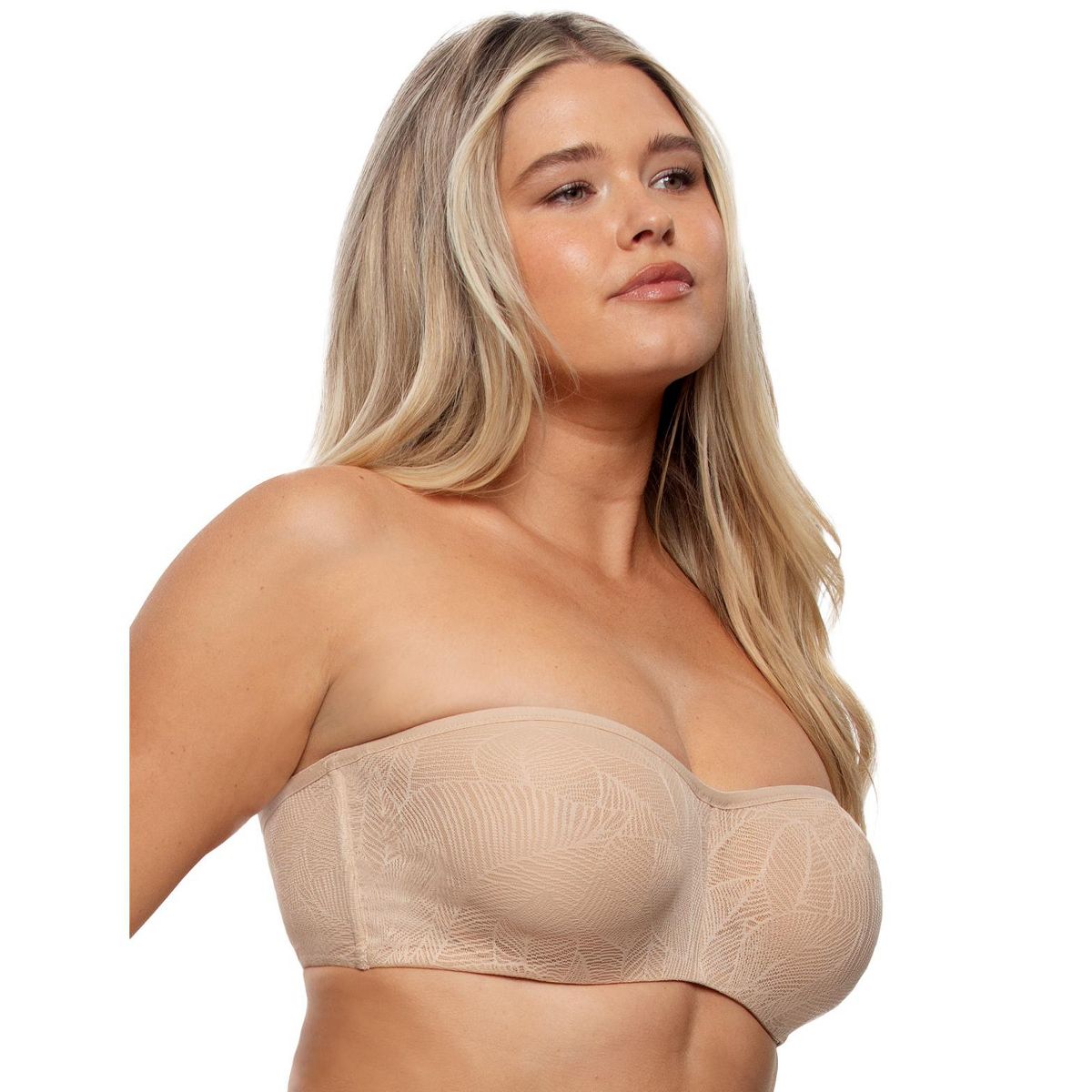 Women's Delightful Seamless Unlined Lace Bandeau - Wire-Free, Stretch Lace, Comfortable, Soft - Felina - thumbnail 8