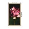 Kate and Laurel Midnight Lotus Flower by Stephanie Klatt Framed Wall Art Print, 22 x 42, Florence Gold - 2 of 4