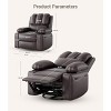 TROPOW Oversized Electric Power Recliner Chair with Heat & Massage - 360° Swivel Rocker Recliner for Living Room, PU Leather Recliner - 3 of 4