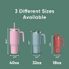 Hydrapeak Voyager 40 Oz Stainless Steel Tumbler , Insulated Water Bottle With Straw, Cupholder Friendly Reusable Travel Mug - 3 of 4