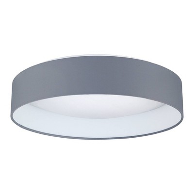 16" LED 1-Light Palomaro Glass Pendant White Charcoal Gray - EGLO