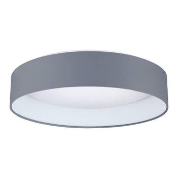 16" LED 1-Light Palomaro Glass Pendant White Charcoal Gray - EGLO