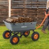 VEVOR Garden Cart, Durable Poly Dump Cart with Simple Assembly Steel Structure, Handy Wheelbarrow with 1500 lbs Load Capacity, 13 inch Wheels - 2 of 4