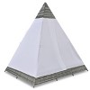 Nestfair Wicker Outdoor Day Bed Sunbed with Blue Cushion and Curtain Gray - 4 of 4