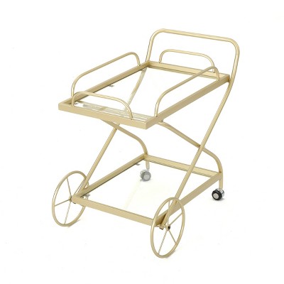 Perley Traditional Bar Cart Gold - Christopher Knight Home
