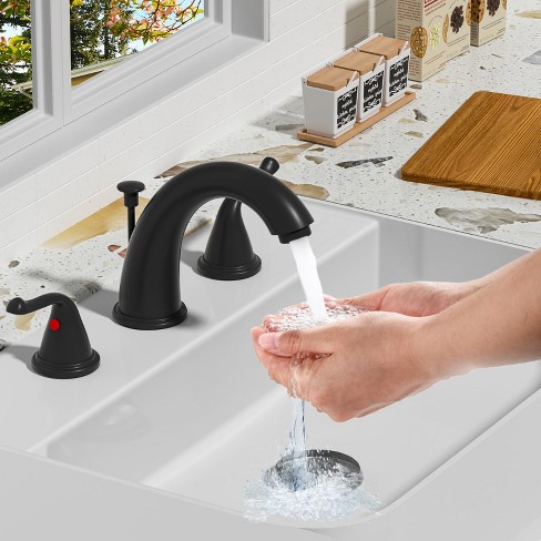 Black Matte sold Bathroom Faucet w/ Drain