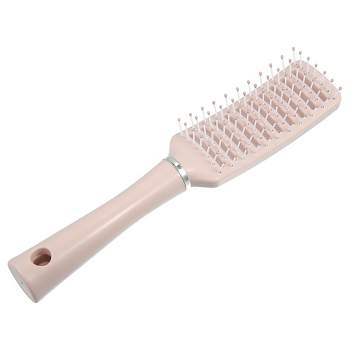 Unique Bargains Women's and Men's Plastic Hair Brush Detangling Brush 1Pc Pink
