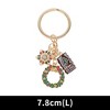 Unique Bargains Christmas Keychain Double Ring Zinc Alloy Multicolored 1 Pc - 2 of 3