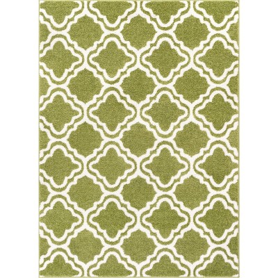 Modern Calipso Lattice Trellis Bright Kids Room Carpet Soft Durable Area Rug