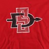 Men's San Diego State University Distressed Primary Logo Pull-Over Hoodie - 2 of 4