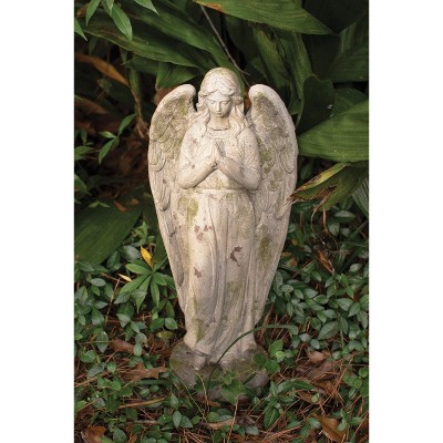 Angel Garden Statue 21.5"H – Serene Faux Concrete Outdoor Decor by Kalalou