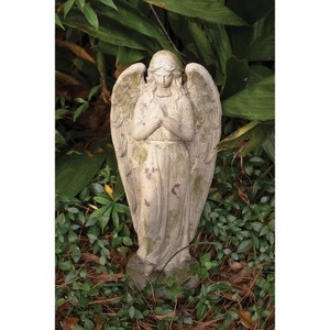 Angel Garden Statue 21.5"H – Serene Faux Concrete Outdoor Decor by Kalalou - 1 of 3