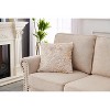 Luxury Chinchilla Faux Fur Gilded Beige Pillow (22 In. x 22 In.) - 3 of 4