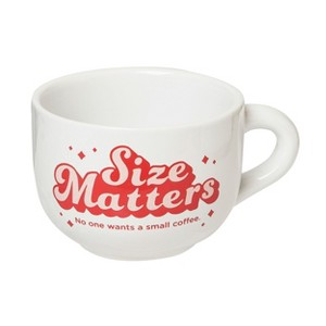 Totalee Gift Size Matters Cappuccino Mug Ceramic White 24 oz - 1 of 3