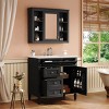 Bathroom Vanity Cabinets 36 Inches With Medicine Cabinet, Bathroom Floor Cabinets With 2 Soft Closing Doors And 4 Drawers-Cuddlewood - 2 of 4