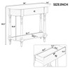 NicBex Retro Corner-Curved Console Table for Entryway,Sofa Table with Top Drawer and Bottom Shelf,Foyer Table for Hallway,Living Room,Behind Couch - 4 of 4