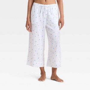 Women's Cropped Pajama Pants - Auden™ - 1 of 3