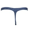 Men's Stretch Silk Thong Diamond Pattern Adult Underwear G-String Blue - 2 of 4