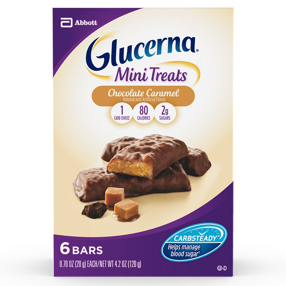 UPC 070074630298 product image for Glucerna Mini Treat Snack Bars Chocolate Caramel Bars - 6pk | upcitemdb.com