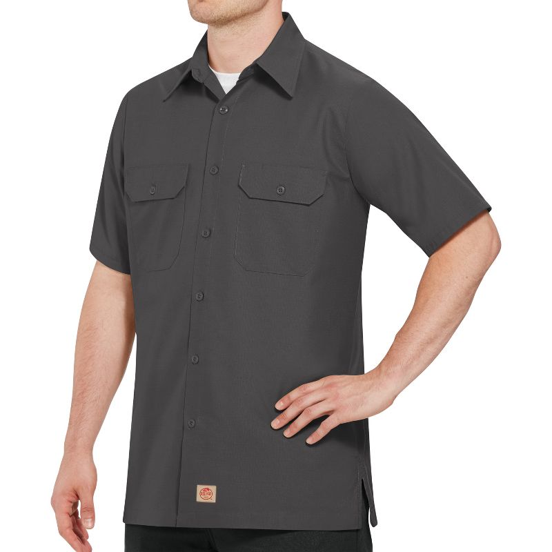 Red Kap Men's Short Sleeve Solid Rip Stop Shirt, 3 of 4