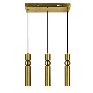 CWI Lighting Chime LED Island/Pool Table Chandelier With Brass Finish - 1 of 4